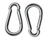 Länge ca. 100 mm 2er Set Feuerwehr Karabinerhaken 10x100mm Karabiner bis 350 kg Stahl verzinkt Schnapphaken
