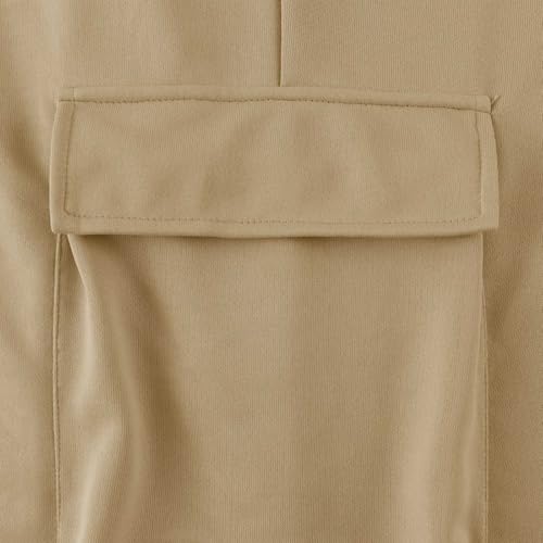 ADHOWBEW Men's Work Pants Breathable Outdoor Stretch Multi Pockets Work Baggy Classic Trousers4