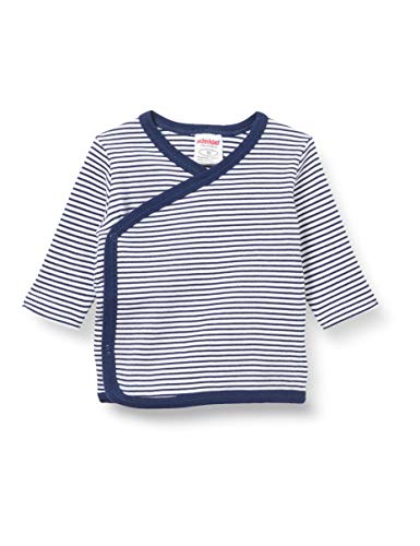 Schnizler Unisex Baby Flügelhemd Langarm Ringel 800203, 11 - Marine, 50 Cover