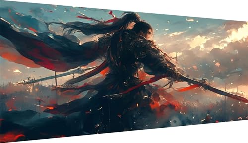 Diamond painting grand format 80x160cm de guerrier 5D pour décoration murale