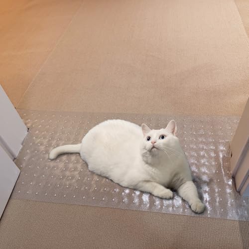 Carpet Protector for Pets Cat Scratch Carpet Protector Easy to Cut Plastic mat for Carpet Anti...