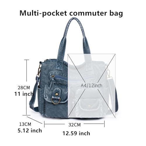 Image of Hobo Handbag and Purses for Women,Top Handle Satchel Purse Tote Shoulder Bags Faux Leather for Ladies