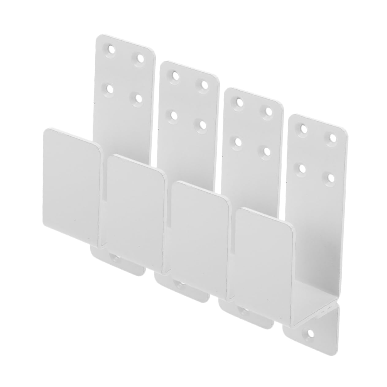 UKCOCO Support de Sécurité pour Porte en Acier Blanc, Barre de Sécurité Épaisse Design en U, pour Porte D'entrée et Abri, Assure une Tenue Stable et Sécurisée