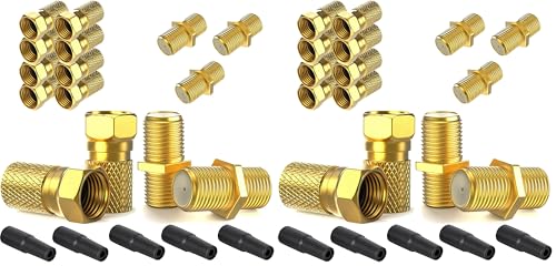 Fiche F 7 mm connecteur coaxial satellite étanche plaqué or pour câble TV
