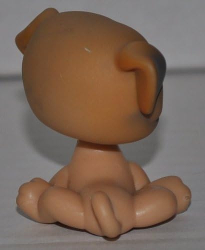 Pug #2 (Tan, Dark Grey Accents) Littlest Pet Shop (Retired) Collector Toy - LPS Collectible Replacement Single Figure - Loose (OOP Out of Package & Print) image 2