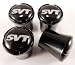 SVT Black Tire Air Valve Stem Caps Special Vehicle Team Emblem Logo 4pc