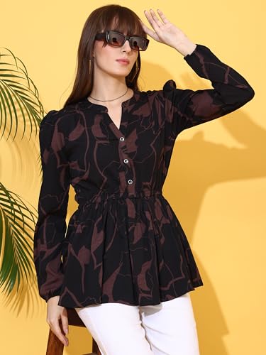 Image of Sheetal Associates Women's Top Shirt Stylish Trendy for Girls | Floral Printed Top | Lightweight Day Comfort