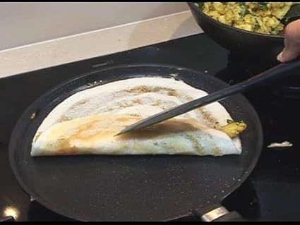 RISING STAR JARS AND BEYOND Induction Base Non Stick Ceramic Tawa, White, 1 Piece