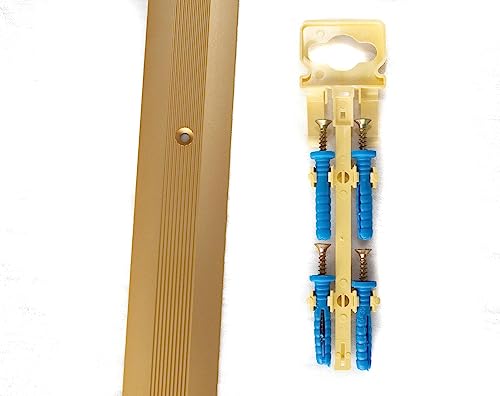 Dalsys overgangsprofiel aansluitprofiel 180cm x 38mm voor schroeven gemaakt van aluminium, aansluitprofiel geschikt voor o.a. tegels, laminaat en parket goud - Image 5