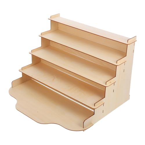 Luxshiny 木製ウッド製頑丈カードディスプレイラック ステッカー整理用収納棚 グリーティングカード ポストカード対応 店舗カウンター用卓