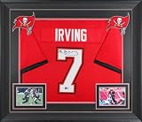 Bucky Irving Authentic Signed Red Pro Style Framed Jersey BAS Witnessed 2