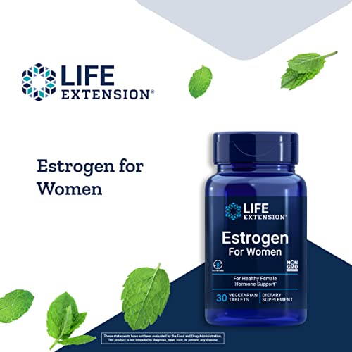 Life Extension Estrogen For Women - For Healthy Estrogen Metabolism - Helps Relieve Discomforts Of Menopause - Plant Based Estrogen Supplement - Gluten Free, Non-Gmo - 30 Vegetarian Tablets #TOP3