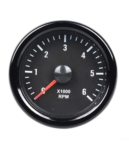 Drehzahlmesser, Retro Oldschool Zusatzinstrument Zusatzanzeige 52Mm Diesel Tachometer 0-6000 RPM Elektrische Anzeige Armaturenbrett Messinstrument, Für Motorleistung
