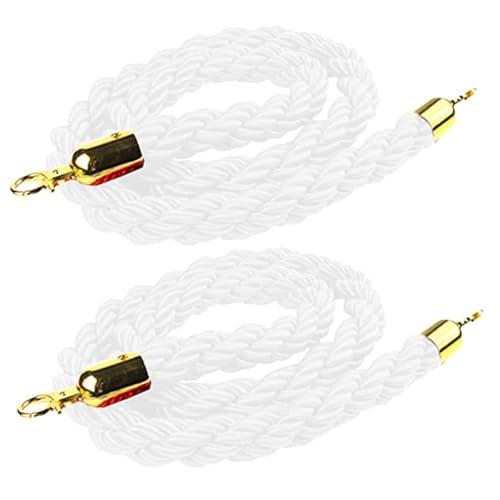 CAIFEXUE 1/1.5/2M Queue Barrier Twist Rope, New Queue Divider Stanchions Crowd Control Barrier Rope Queue Barrier for Posts Stands Withden Hooks/B/1M