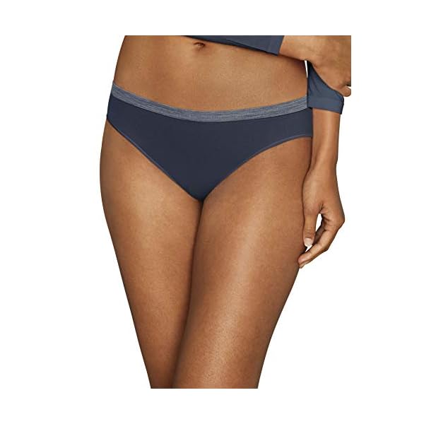 Hanes-Womens-Comfort-Flex-Fit-Seamless-Bikini-Underwear-6-Pack Hanes Pack, ComfortFlex Fit Panties, Seamless Underwear for Women, 6-Pack, Assorted Colors, Medium