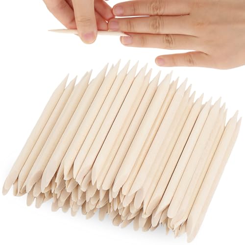 cobee 200 palitos naranjas para uñas, multifuncionales de madera de 3 pulgadas, para pulir cutículas, herramienta de manicura y pedicura para manicura y pedicura