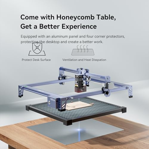 Image of Creality Falcon 10W Laser Engraver, with Honeycomb Laser Bed 500x500mm, 10000mm /min, 72000mW High-Precision Laser Cutter for Wood, Acrylic, Pre-Installation and Out-of-The-Box