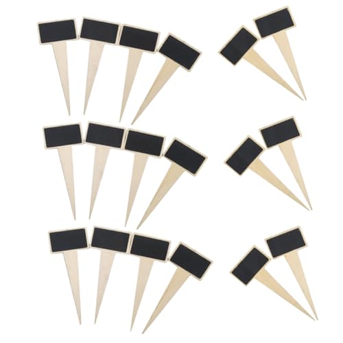 Toddmomy Étiquettes Jardin En Bois 18 Pcs Pour Plantes Et Pots – Piquets Tableau Noir Réutilisables – Marqueurs Pour Fleurs Et Arbres – Accessoires Signalétiques Décoratifs Pour Jardin Et Crèche
