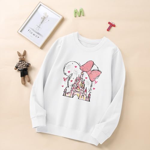 Image of Magic Kingdom Sweatshirts for Girls Magical Castle Graphic Long Sleeve Shirt Kids Toddler Vacation Pullover Cute Top
