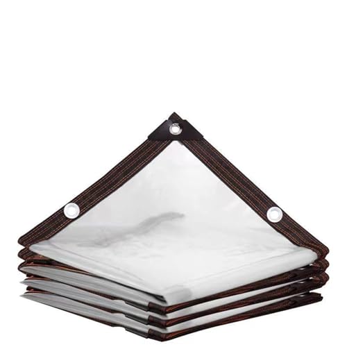 Telas Para Toldos Velas de sombra Lona impermeable transparente gruesa for jardín, resistente a la lluvia, lona de polietileno transparente, cubierta de planta, cobertizo de aislamiento, tela con ojal