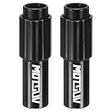 HARFINGTON 2pcs Bike Inline Cable Adjuster Aluminum Alloy Brake Cable Gear Shift Connector Indexed Inline Cable Tension Adjuster Housing Screws for Mountain and Road Bikes, Black