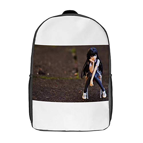 Rucksack Schulrucksack Spielzeug Black Hair Hime Cut-up Kinder Rucksäcke Kindergarten Vorschule Kleinkind Jungen/Mädchen Schultasche 17inch Cover