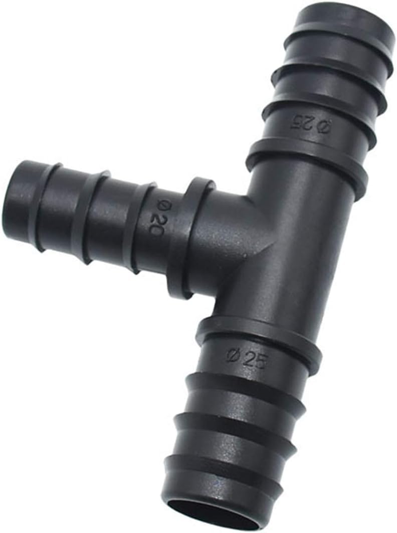 Manguera de jardín de 25 mm a 1/2 3/4 en T para Manguera, Conector de lengüeta Divisor de Agua, DN20 a 16 mm, 20 mm, en T para Manguera, Accesorios de riego por Goteo, 30 Piezas de riego Ind