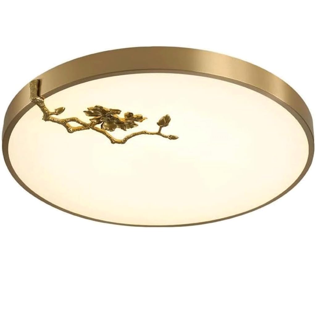 Plafonnier LED chinois en cuivre salon chambre lampe de plafond chic