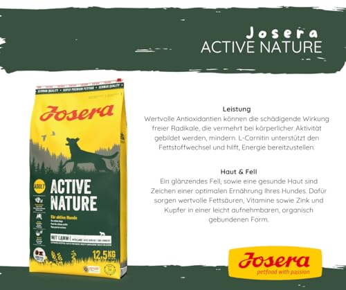 Josera - Hundefutter - Josera Exclusive ActiveNature - Trockenfutter 12,5 KG Premiumfutter mit Lamm & Geflügel + Goodie Quietsche Seppl