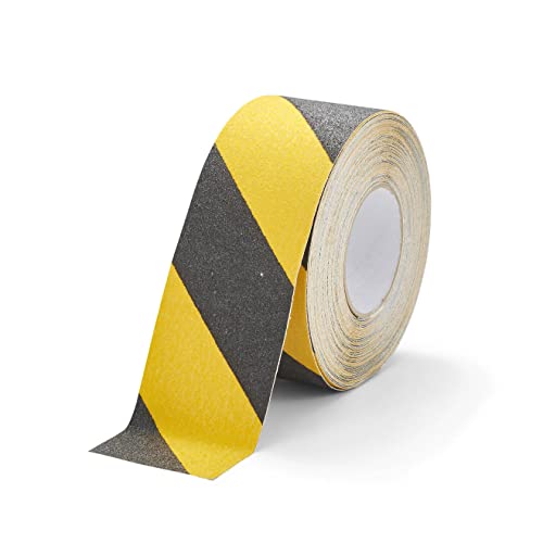 Durable Nastro Antiscivolo Standard Duraline Grip Color, 75 Mm X 15 M, Per Fissare Scale, Rampe, Giallo/Nero, 1085130