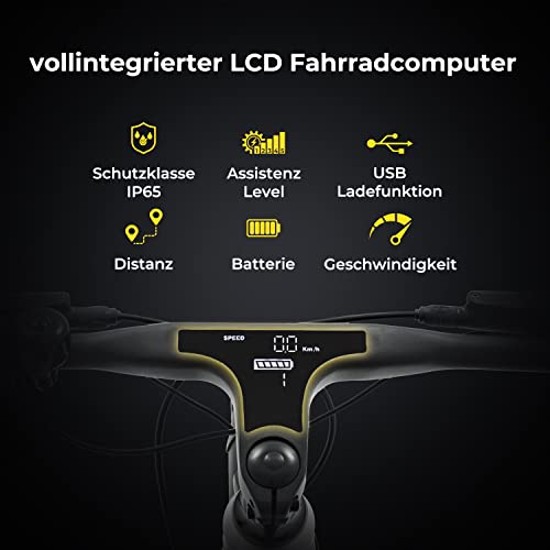 AsVIVA Urban E-Bike BC1-B of BC1-C Pedelec E-bike, 28 inch, grijs, hoogwaardige elektrische fiets met extra sterke accu… - Afbeelding 6