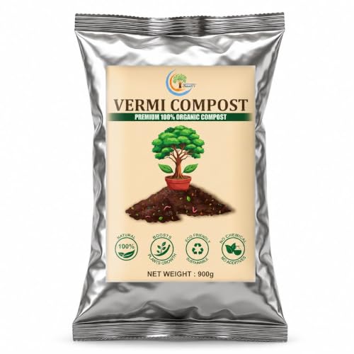 Image of Organic Vermicompost Fertilizer 900g | 100% Natural Organic Compost for Plants | Nutrient Rich Plant Fertilizer for Home Garden, Terrace Garden & Indoor Plants | Improves Soil Quality