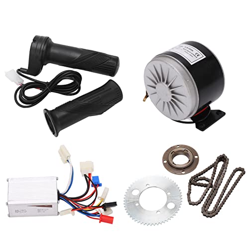 Cryfokt Electric Brushed Motor, Aluminum Alloy Low Noise Electric Motor Set 24V 250W Heat for Modification