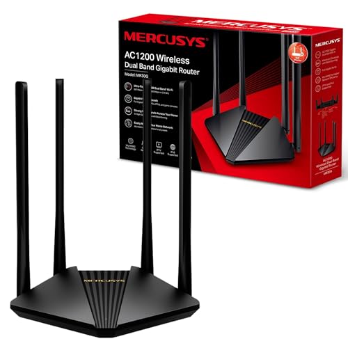 Routeur WiFi Gigabit MERCUSYS MR30G AC1200 pour streaming et gaming