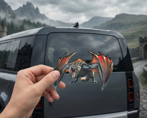 Image of Elektroplate Game of Thrones Drogon Dynamic Car Decal 5.0 inch