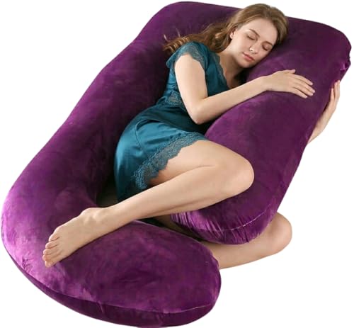 Image of Pregnancy Pillows for Sleeping,Full Body Pillow for Pregnancy Women with Removable Cover,Support for Back,HIPS,Legs,Belly,Must Have Maternity Pillow