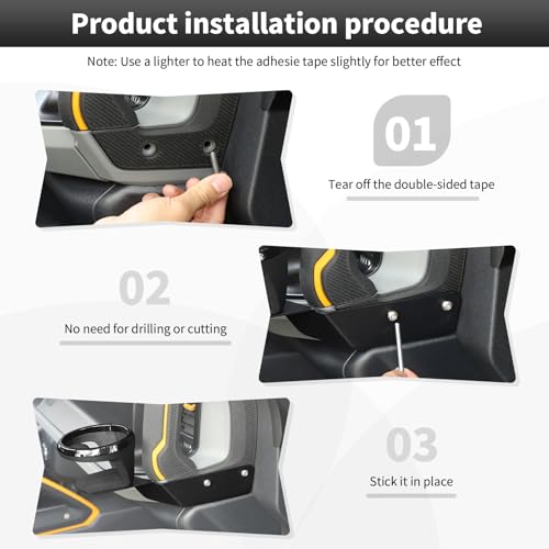 Portavasos para Ford Bronco 2021-2026 Lado Pasajero miniatura 4