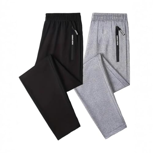2 Pack Kids Running Sweatpants Soft Jogger Athletic Pants Boys Girls Fleece Breathable Stretchy Workout Sports Gym Wearing