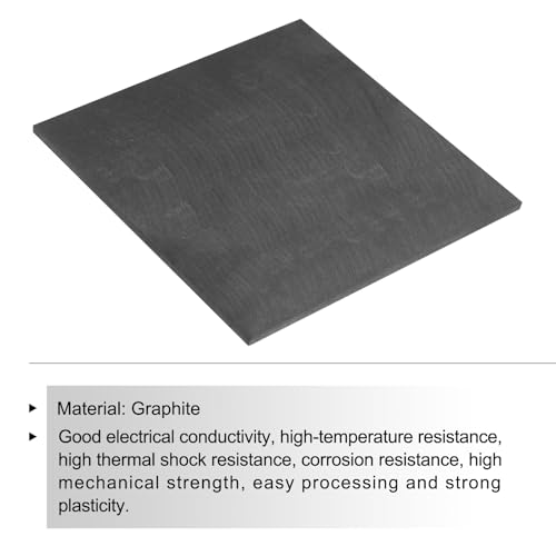 QUARKZMAN Grafitblock Barren Rechteckige Grafitplatte Platte 100x100x3mm Zum Schmelzen Gießen