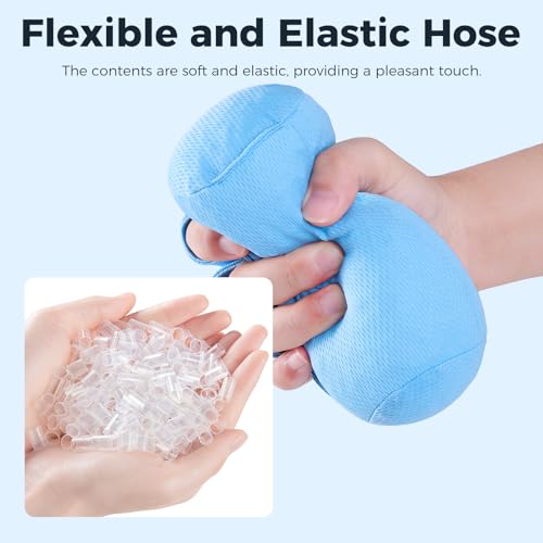 Palm Grips, Hand Contracture Cushions, Finger Grips, Finger Splitter, Palm Protector for Hand Contracture, Grip Strengthener Pad, Stress Relief, for Elderly Care, Washable, Blue, 2 Pcs