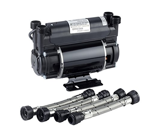 Bristan 2 Bar Twin Ended Shower Pump Improves Shower Pressure and Easy to Install Water Booster and DIY Fixing Kit with Instructions 230 Volts - ST PUMP20TN