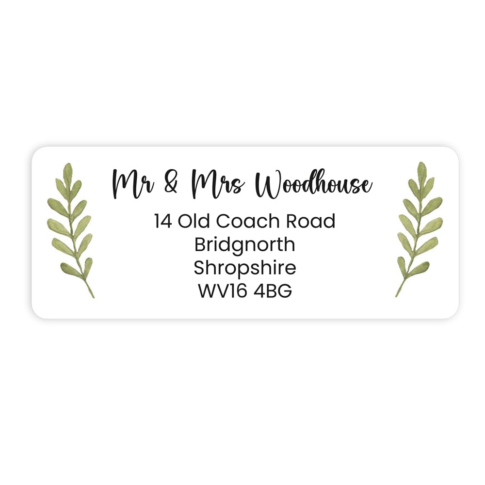 Laurel Leaves Address Labels - Pack of 30