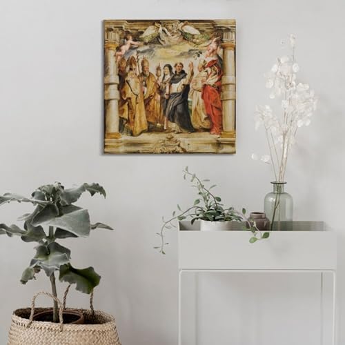 Toile Rubens Saint Thomas d'Aquin impression haute définition 60x60cm premium