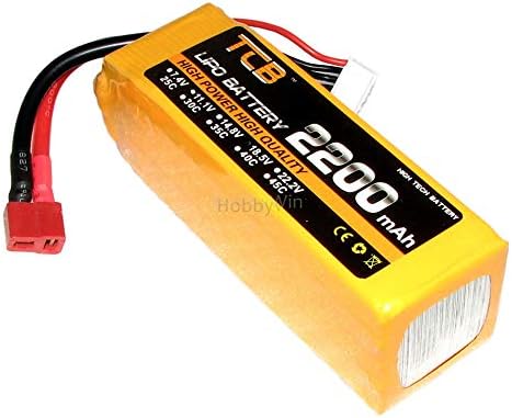 Miniatura 7 de 18.5V 5S 2200mAh 25C LiPo Batería T-Type Plug Max 40C Tasa de descarga para RC Modelo Avión FPV Drone Helicóptero