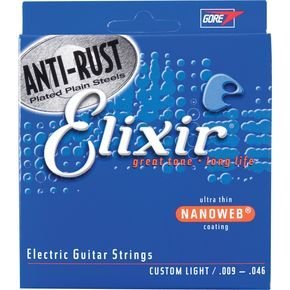 ELIXIR エリクサー エレキ ギター 弦 アンチ ラスト (コーティング弦) NANOWEB ナノウェブ 09-46 × 3セット パック 12027-3P