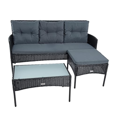 ESTEXO Polyrattan Sitzgruppe Lounge Set Gartenset Rattan Gartenmöbel...