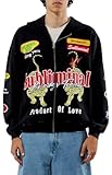 PacSun Men's Subliminal Racing Full Zip Hoodie - Black size Large