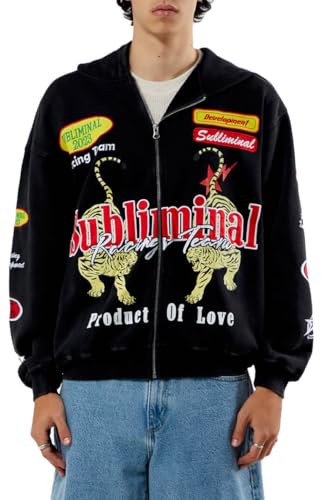 PacSun Men's Subliminal Racing Full Zip Hoodie - Main Image