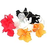 TEMPNAP 4 Pares de Pendientes Colgantes de Flor de Acrílico, Color Aleatorio, Ligeros y Cómodos para Niñas y Adolescentes, Kit de Pendientes de Flores de Verano, Ideales