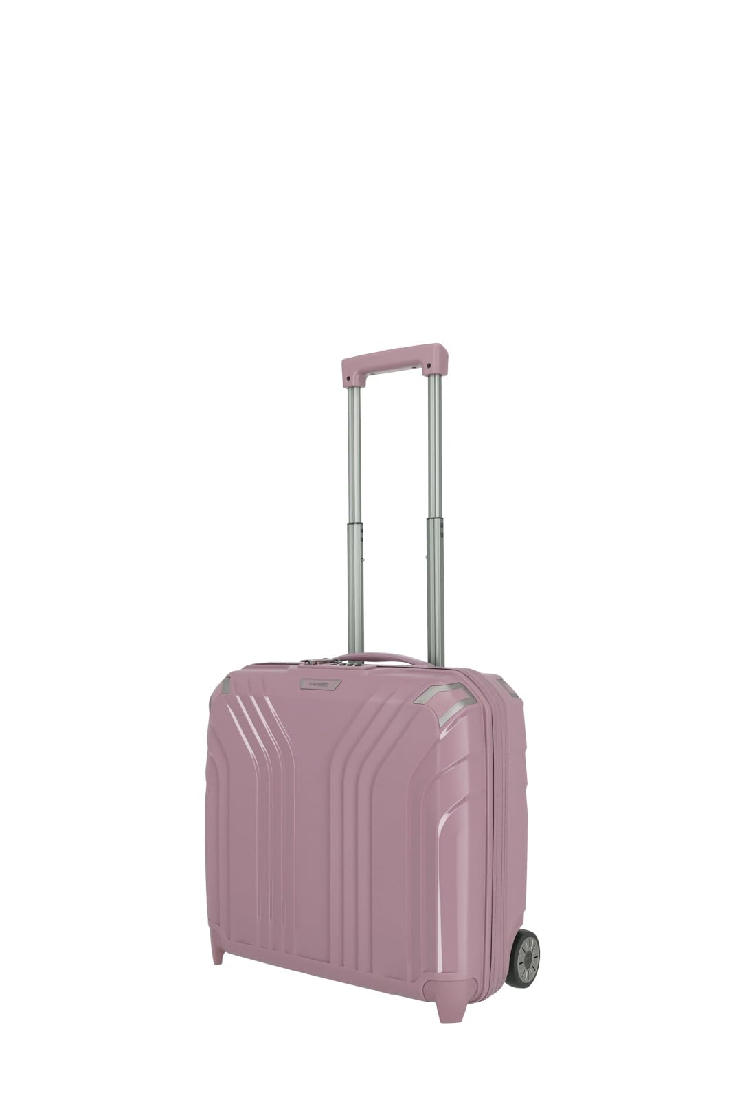 travelite 2 ruote bagaglio a mano trolley per laptop guscio rigido con fodera riciclata, ELVAA: elegante trolley business con angoli protettivi, 42 cm, 30 l